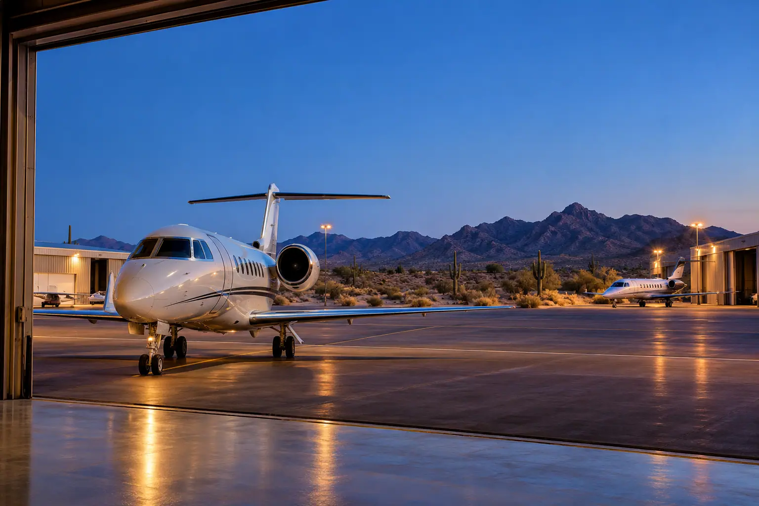 Private jets at Scottsdale Airport