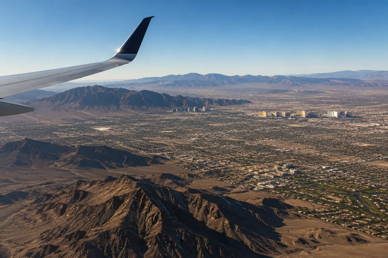 Scottsdale lights seen from a private jet
