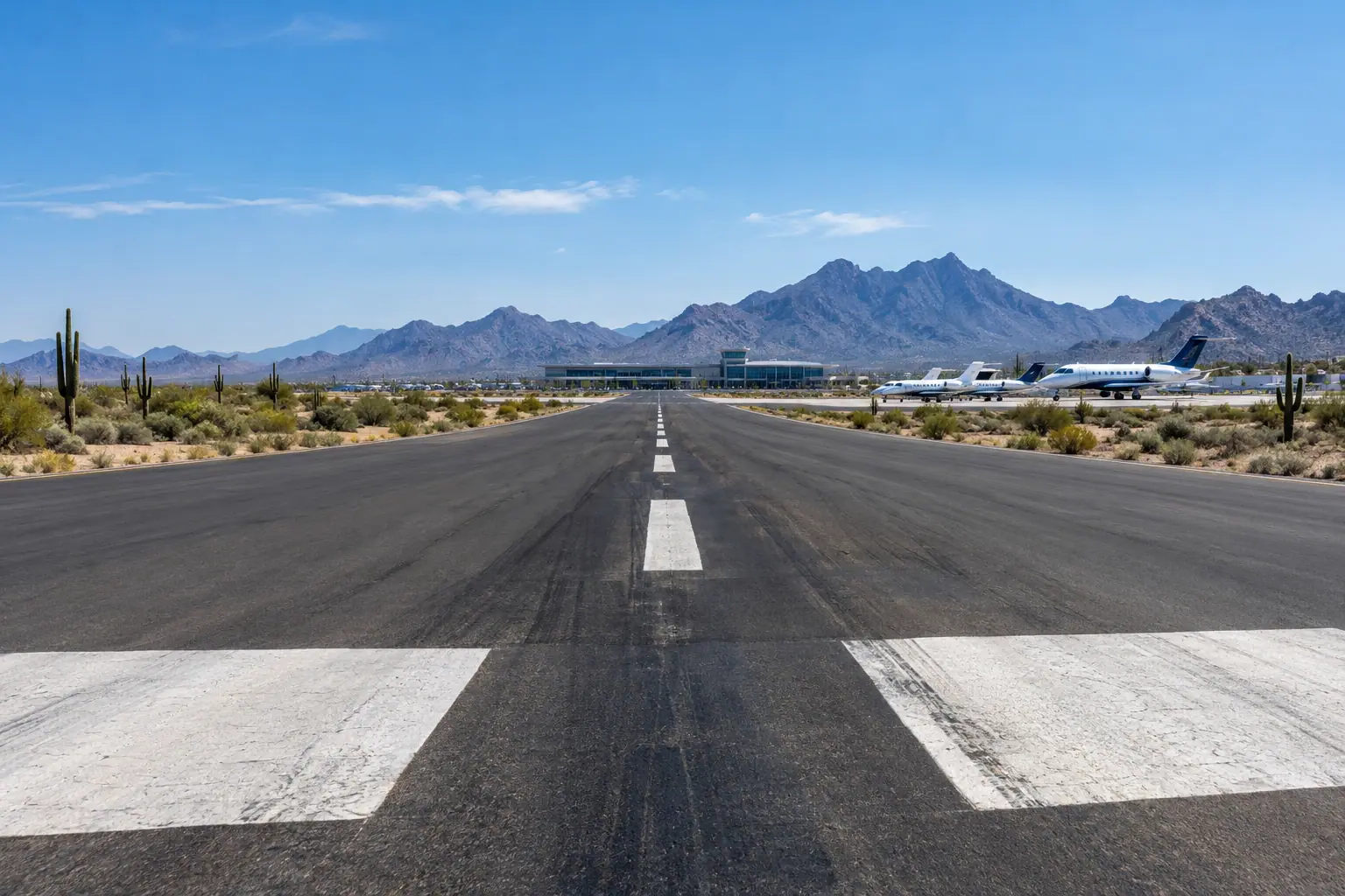 Private jets at Mesa Gateway Airport